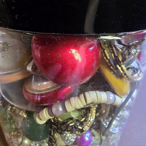 Vintage Jewelry Jar Includes Sarah Coventry Items - Picture 5 of 8